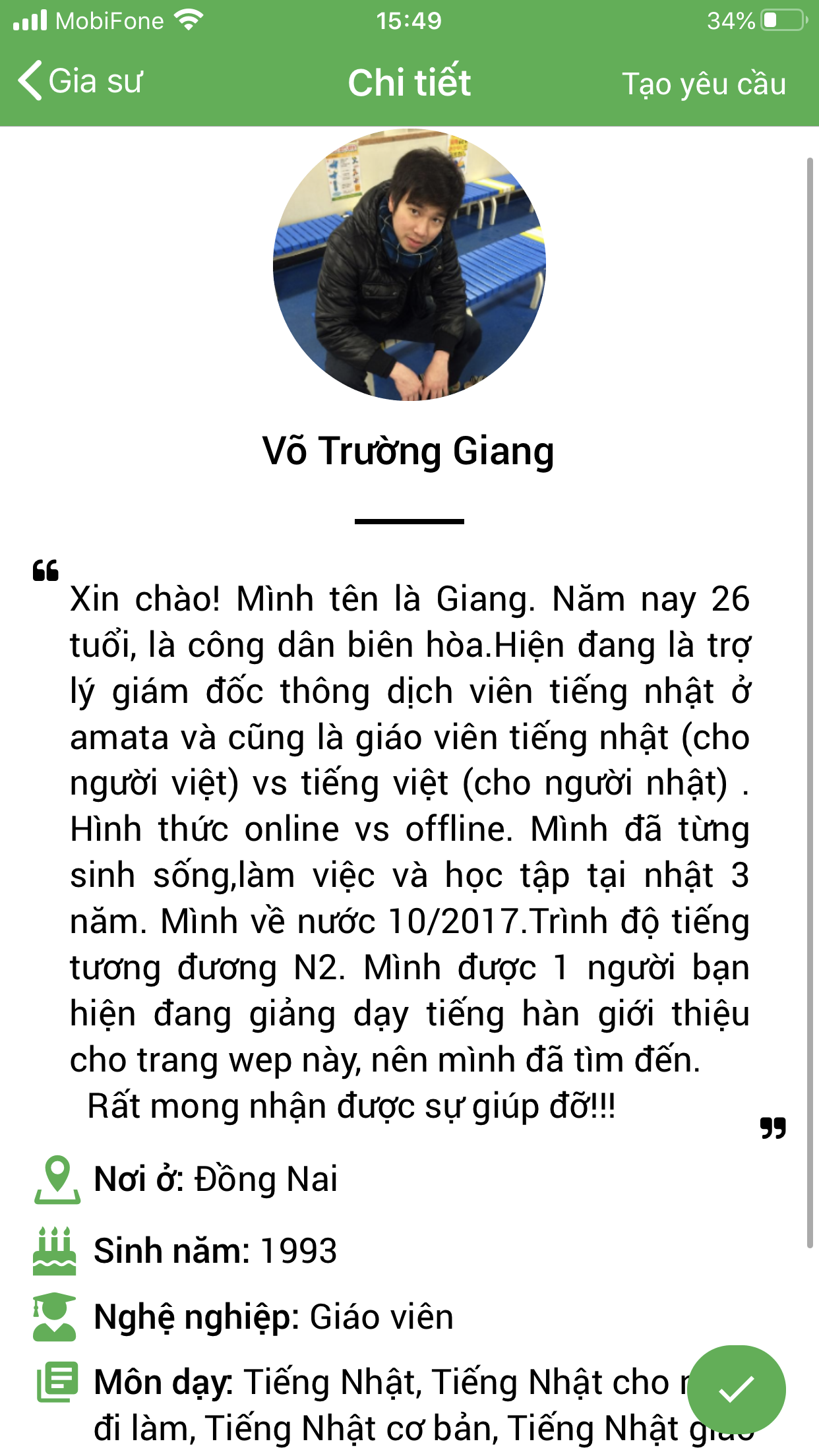 dạy kèm tiếng nhật